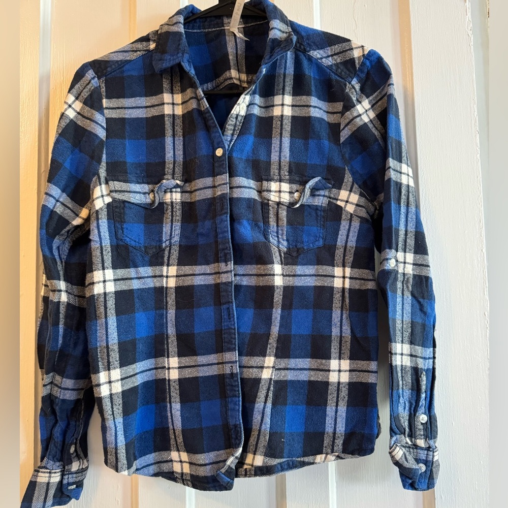Live 4 Truth Navy and Black Plaid Shirt